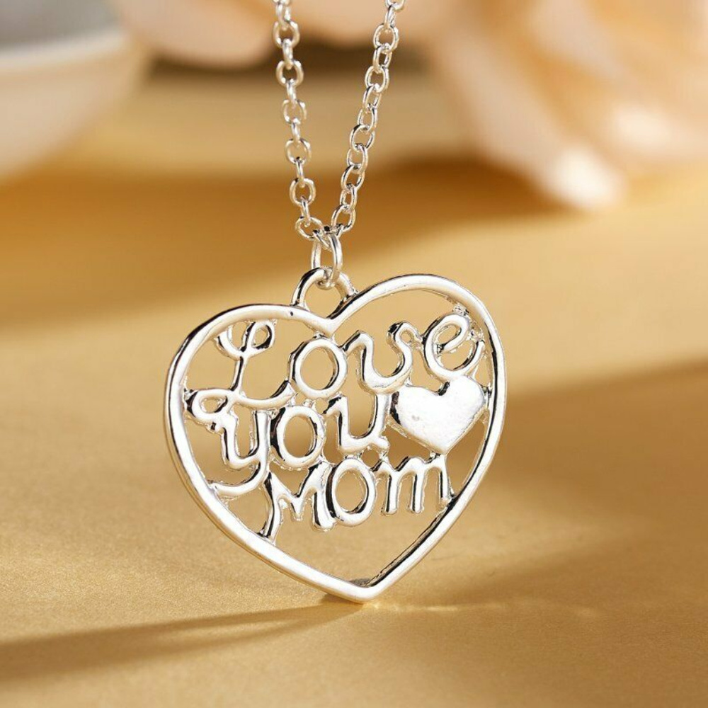 Silvertone MOM Chain Necklace - Picture 3 of 4